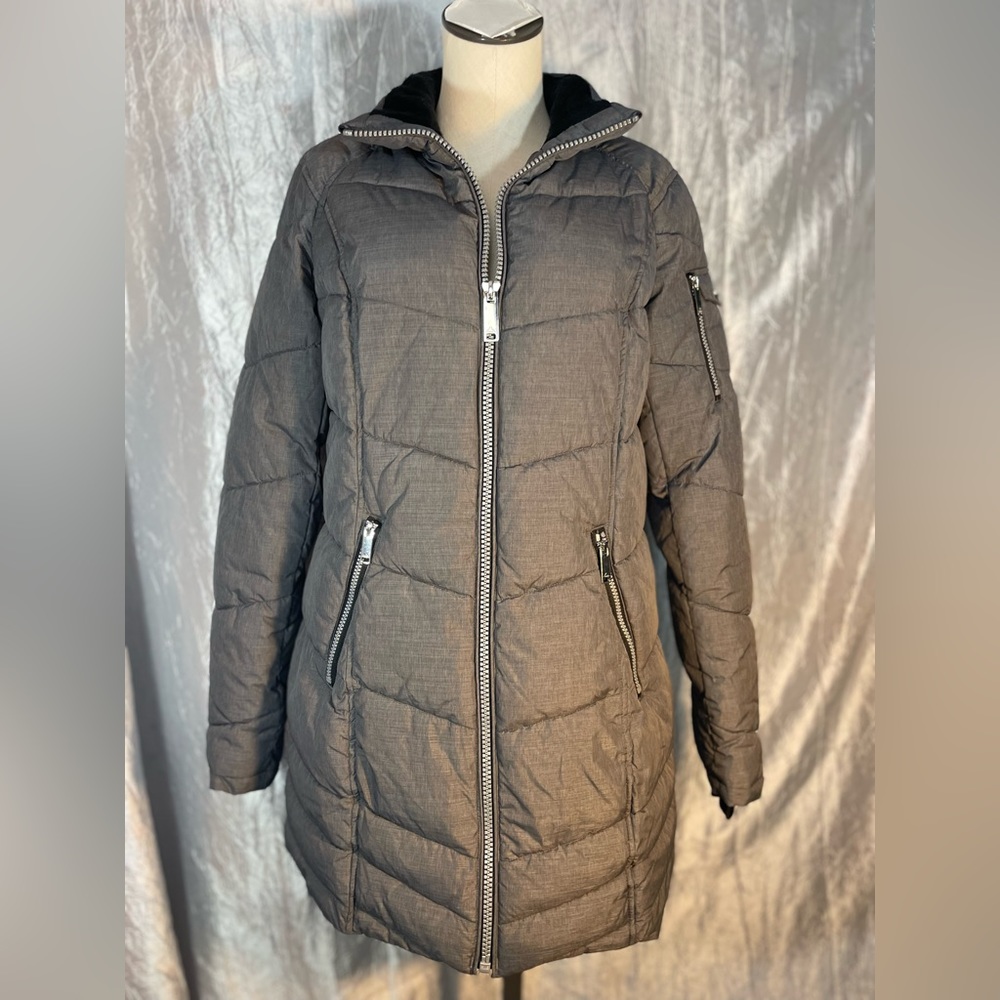 Hfx Performance Winter Long Puffer Jacket With Fa… - image 1